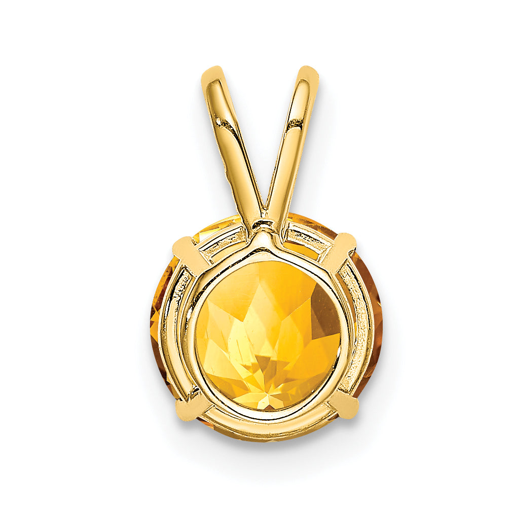 14K 8mm Citrine pendant