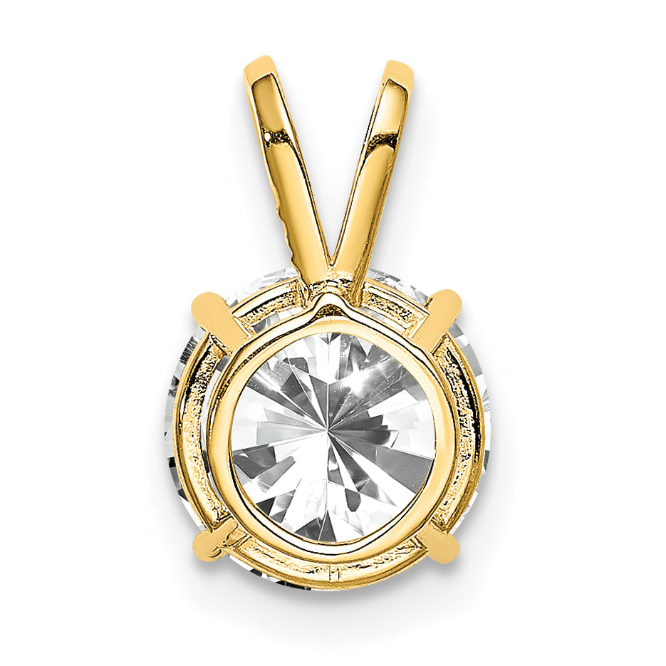 14K 8mm Cubic Zirconia pendant