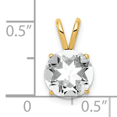 14K 8mm Cubic Zirconia pendant