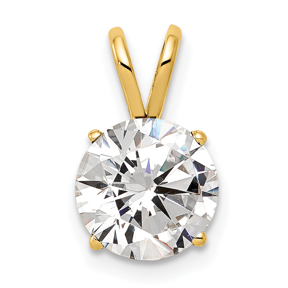 14k 8mm Cubic Zirconia pendant