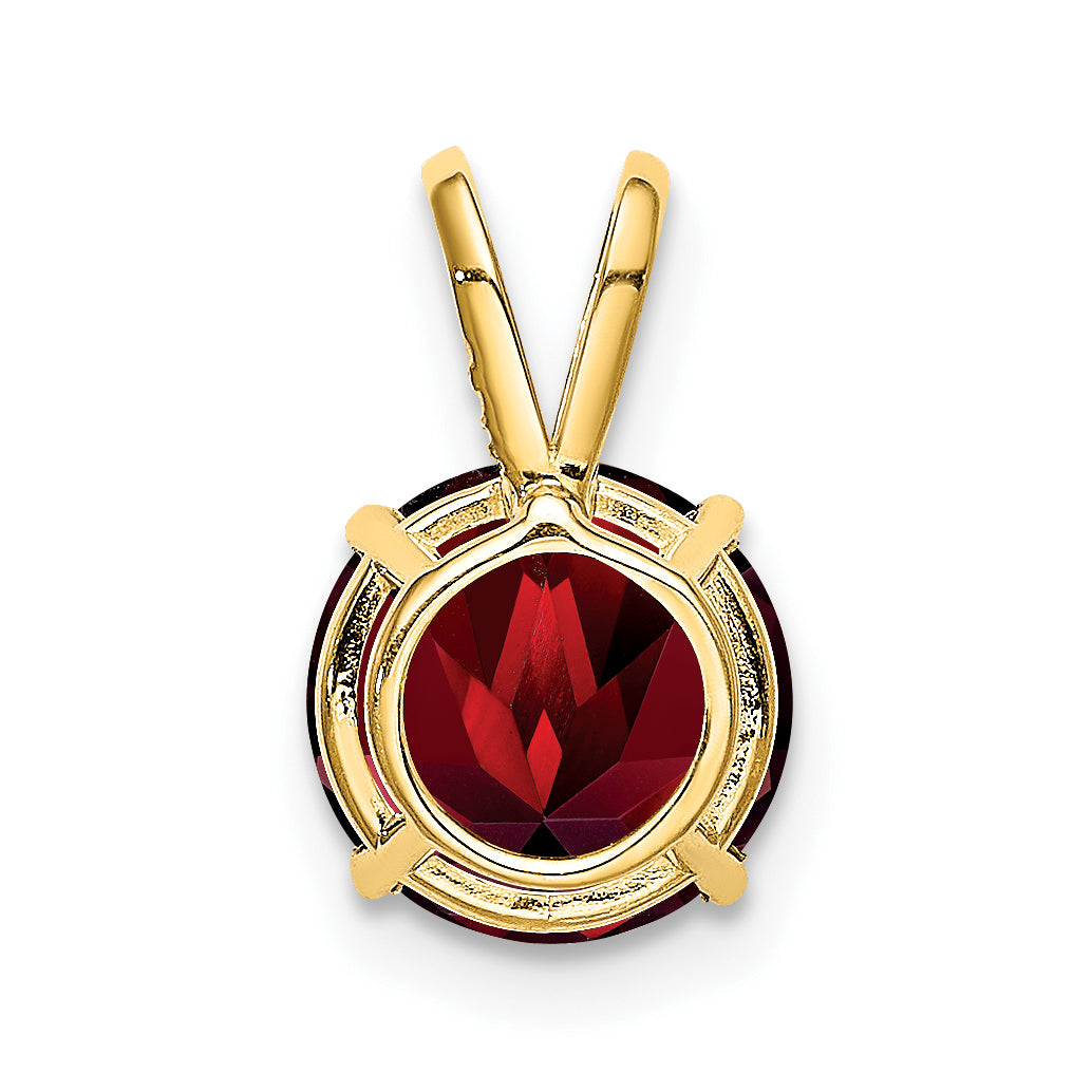 14K 8mm Garnet pendant