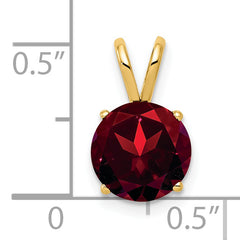 14K 8mm Garnet pendant