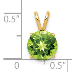 14K 8mm Peridot pendant