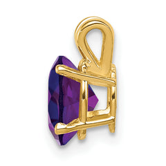 14K 8x6mm Oval Amethyst pendant