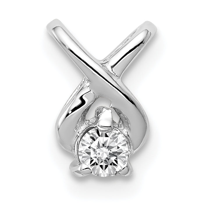 14K White Gold A Diamond pendant