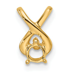 14k Holds 2.9mm Stone, Chain Slide Mounting