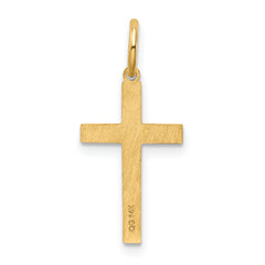 14K Laser Designed Cross Charm