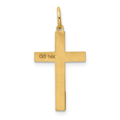 14K Laser Designed Cross Pendant