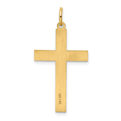 14K Laser Designed Cross Pendant