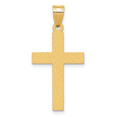 14k Sandblasted Cross Pendant