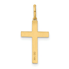 14K Laser Designed Cross Charm