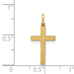 14K Laser Designed Cross Charm