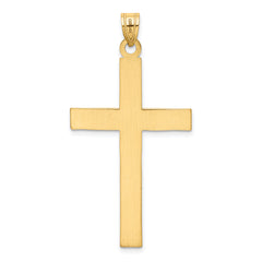 14K Florentine Satin Cross Pendant