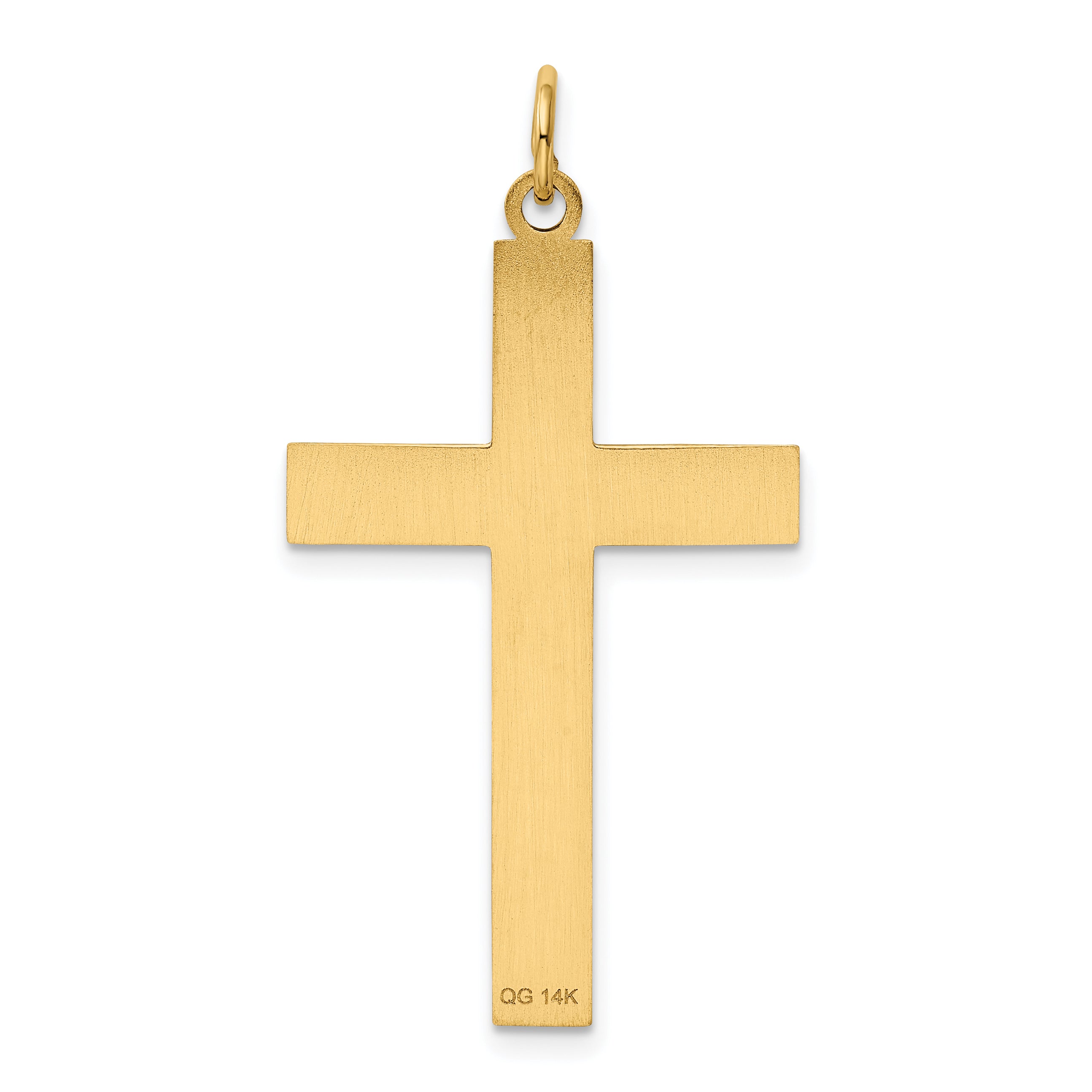 14K Laser Designed Cross Pendant