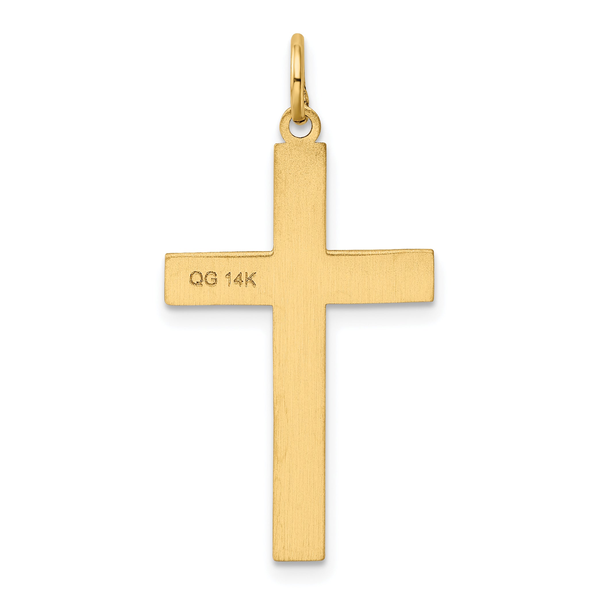 14K Laser Designed Cross Pendant