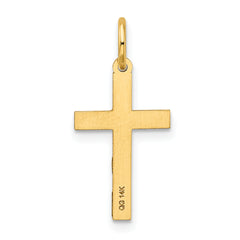 14K Laser Designed Cross Charm