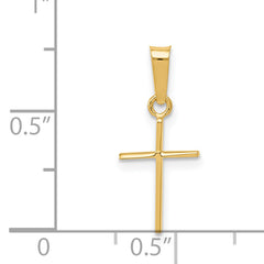 14K Polished Cross Pendant