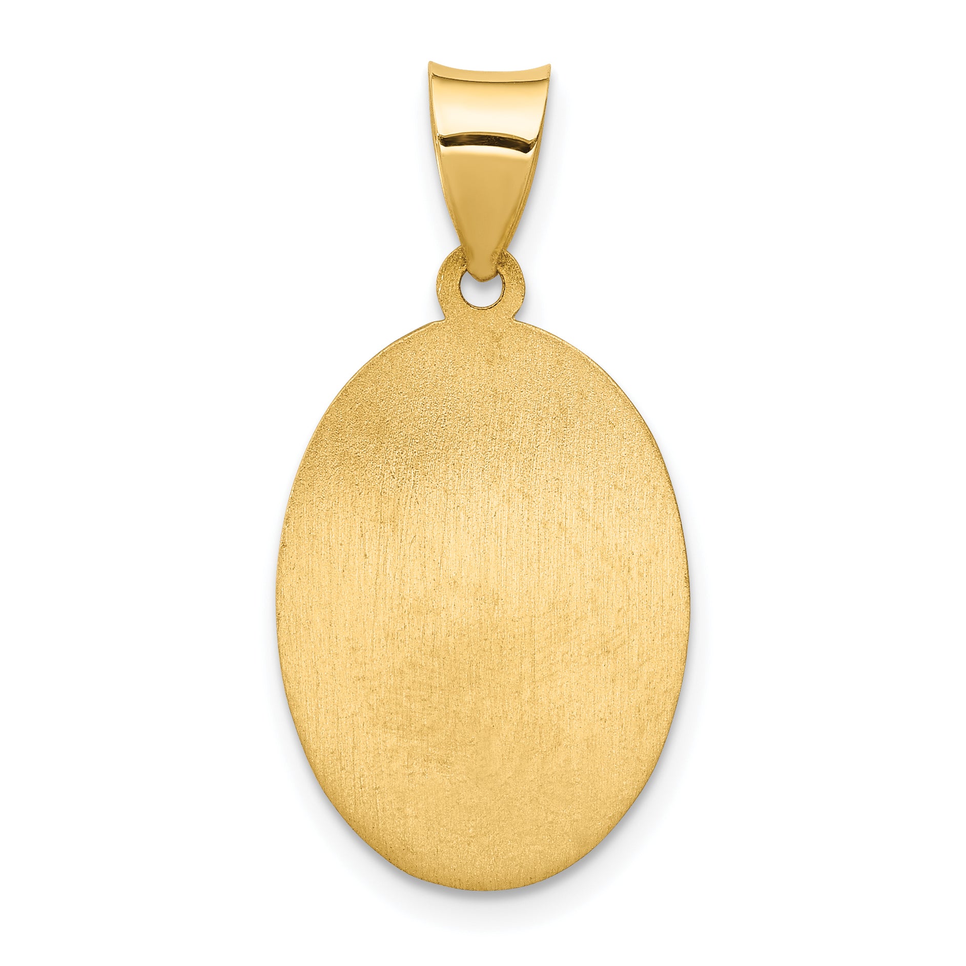 14K Polished and Satin St. Anthony Medal Hollow Pendant