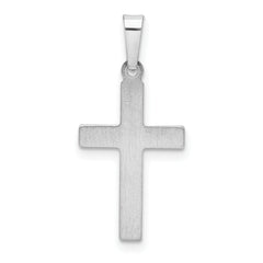 14K White Gold Polished Latin Cross Pendant