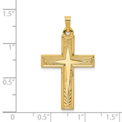 14K Polished Latin Cross Pendant