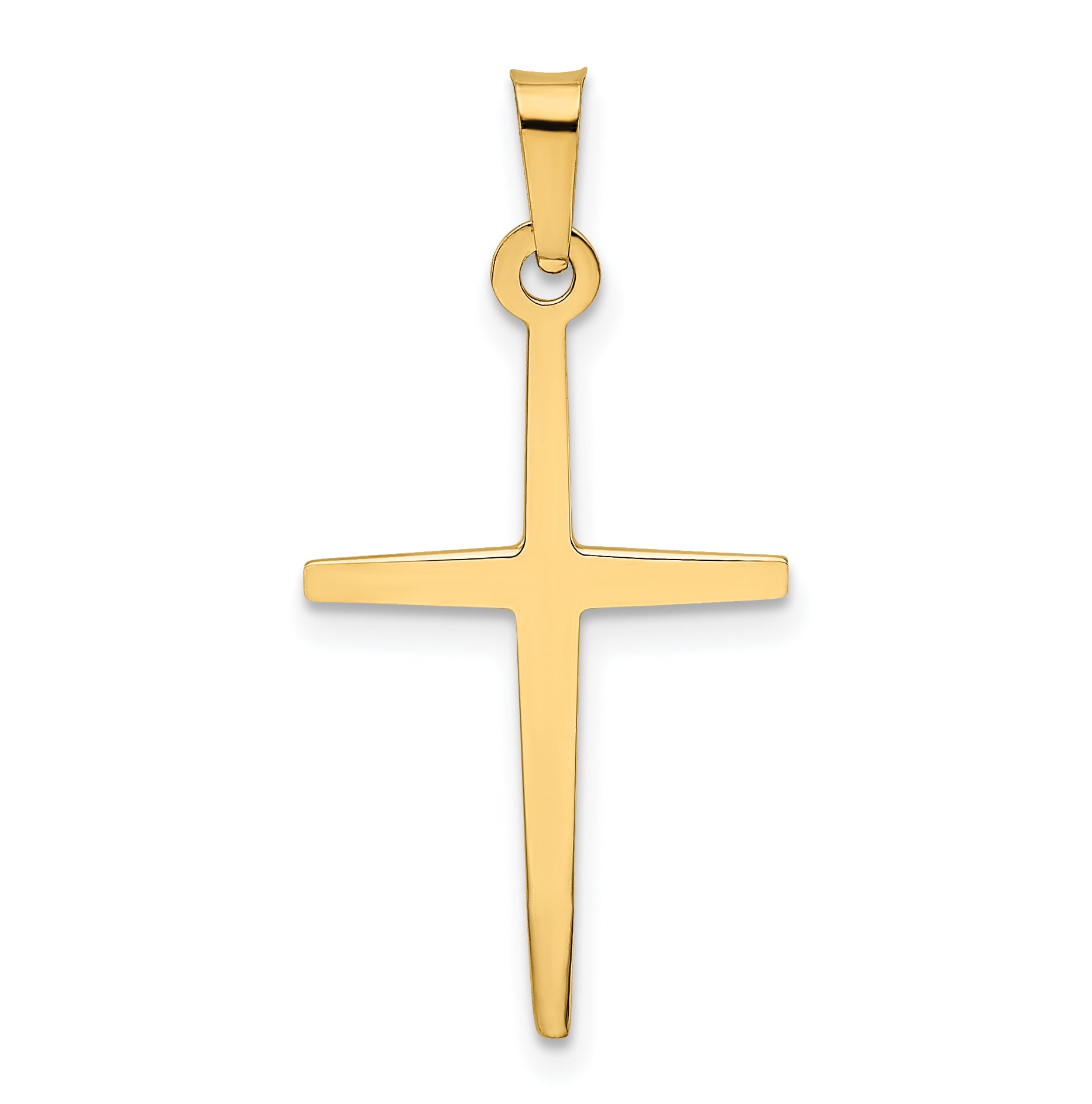 14K Polished Latin Cross Pendant