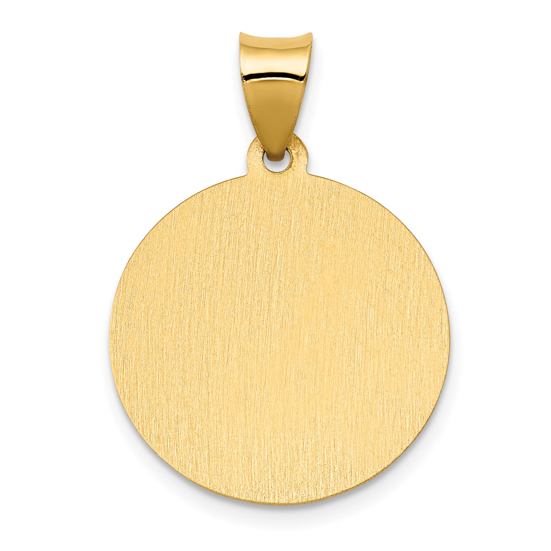 14K Polished & Satin St. Catherine Hollow Medal Pendant