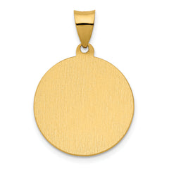 14K Polished & Satin St. Rocco Hollow Medal Pendant