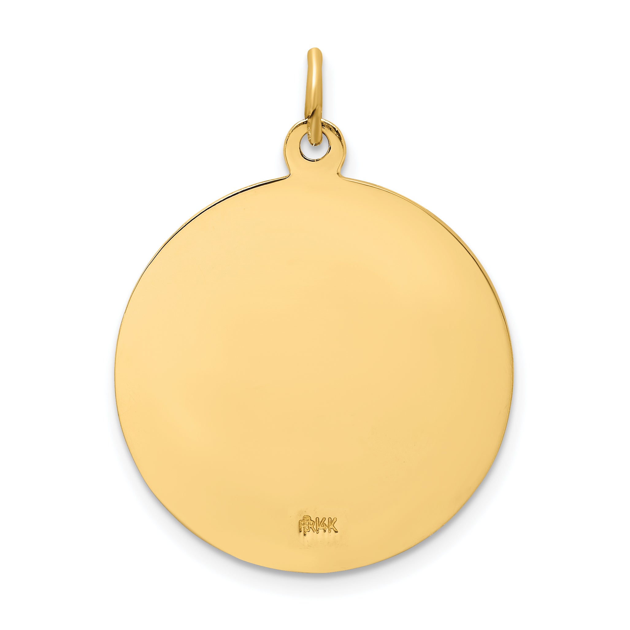 14k Solid Polished/Satin Round St. Florian Medal