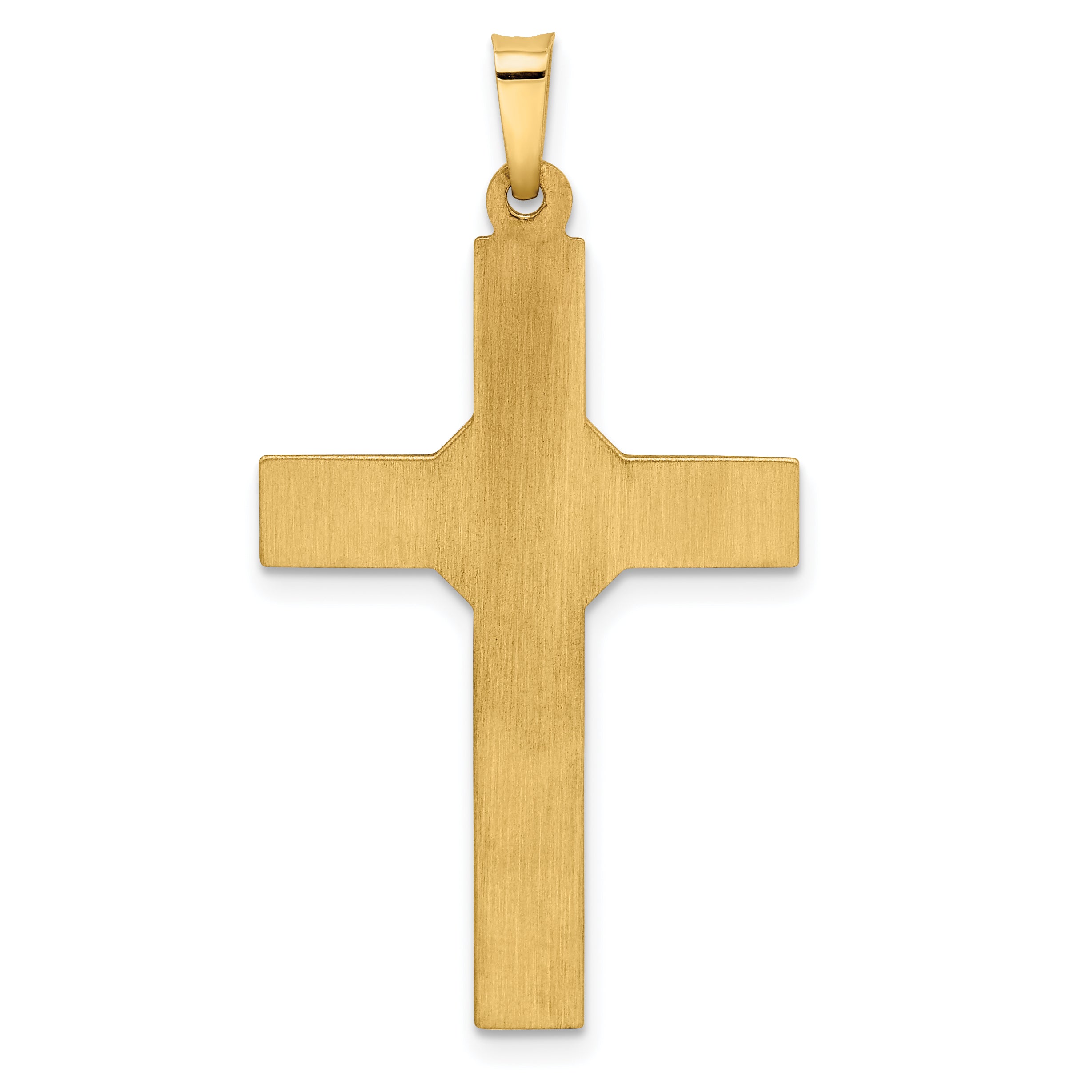 14k Two-tone Hollow Polished Center X Crucifix