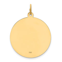 14k Solid Polished/Satin Large Round St. Joseph Medal