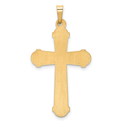 14k Two-tone Hollow Polished Cross w/Center Cross