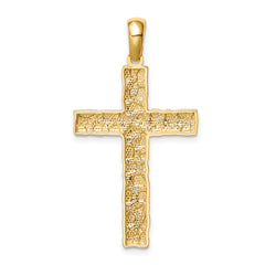 14K Nugget Cross Pendant