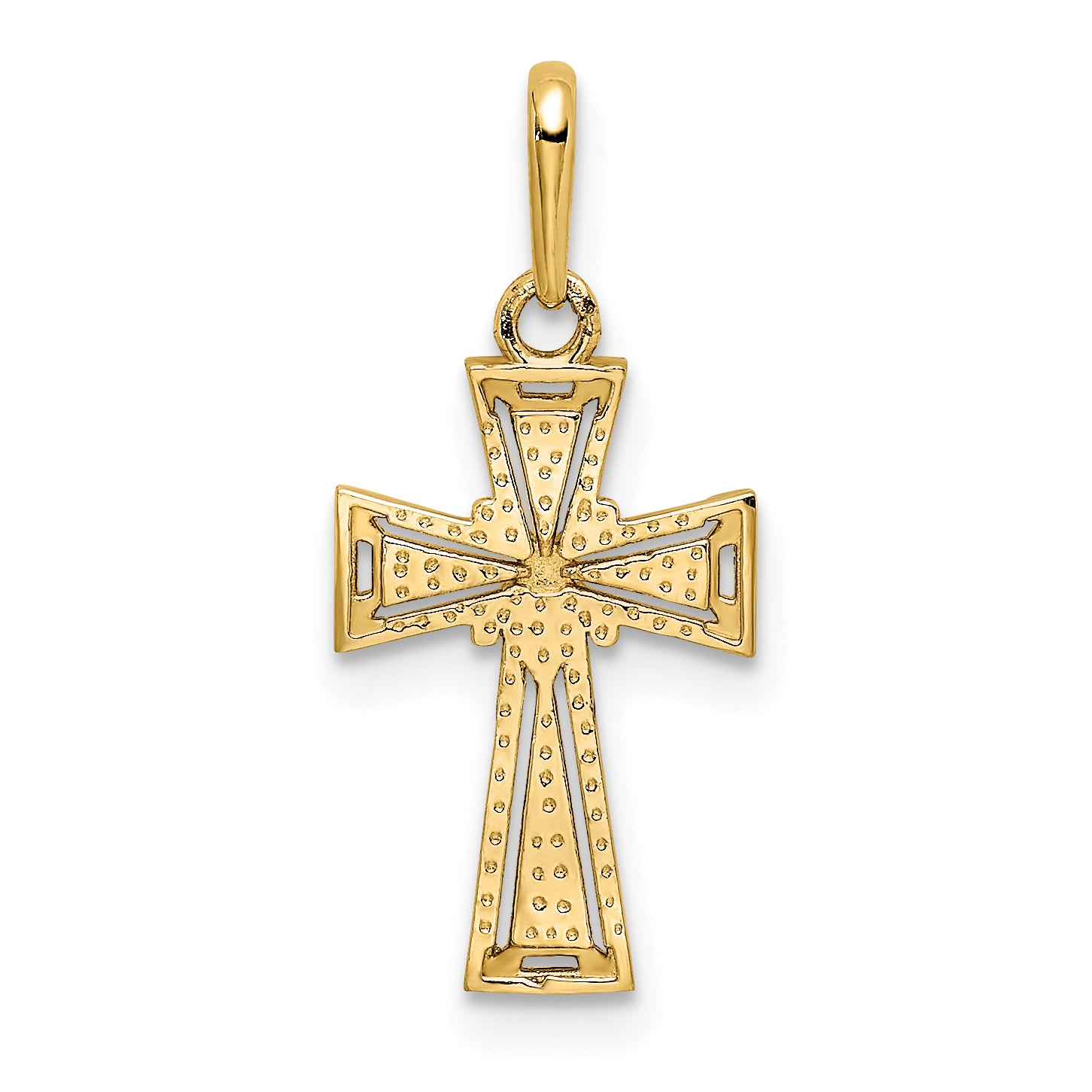 14K D/C Cross Pendant