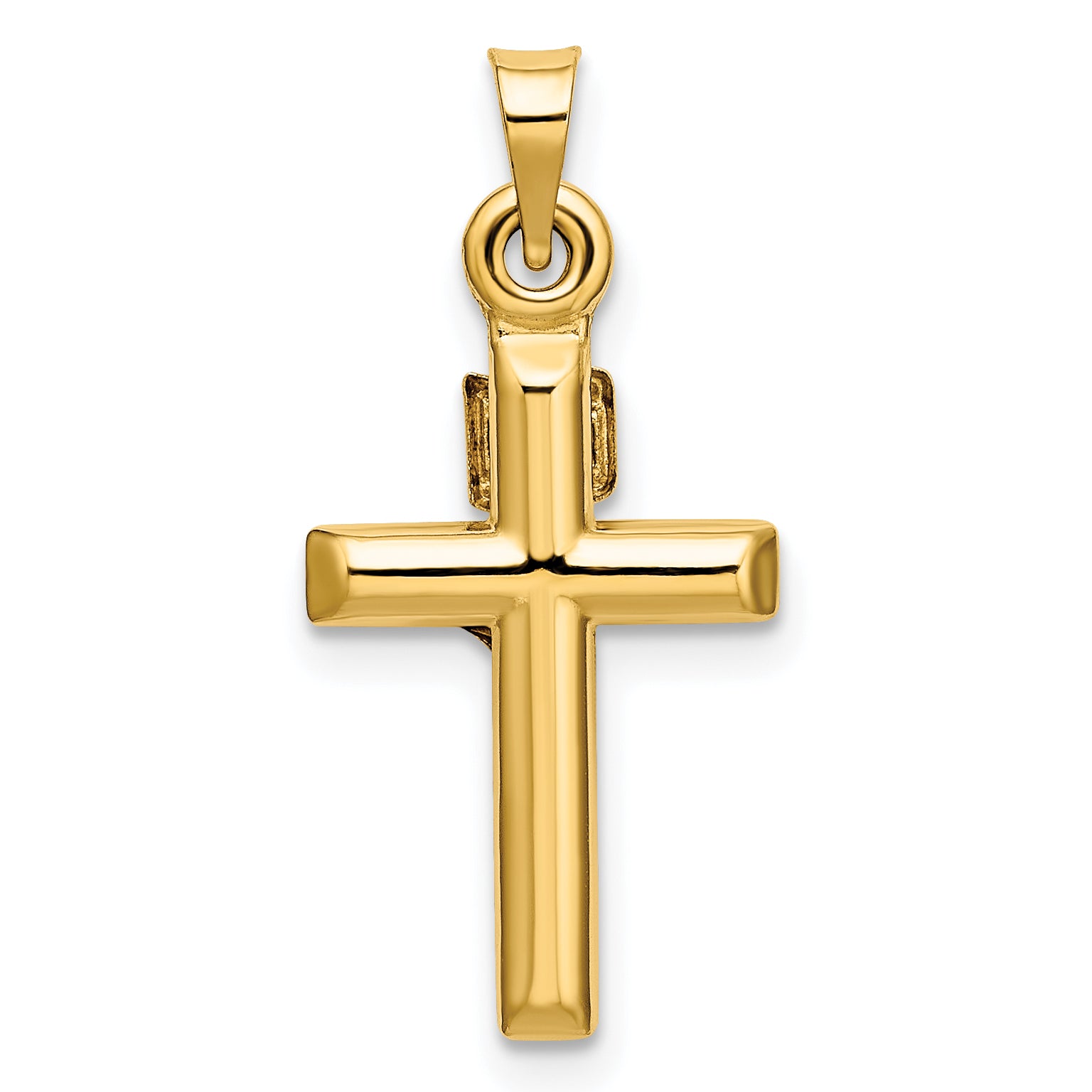 14k Hollow Crucifix Pendant