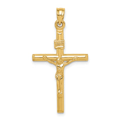 14k Hollow Crucifix Pendant