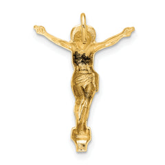 14k Polished Solid Risen Christ Chain Slide