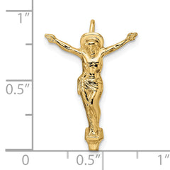 14k Polished Solid Risen Christ Chain Slide