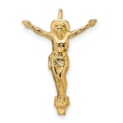 14k Polished Solid Risen Christ Chain Slide