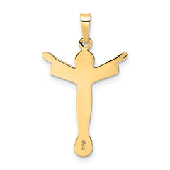 14k Polished Solid Risen Christ Pendant