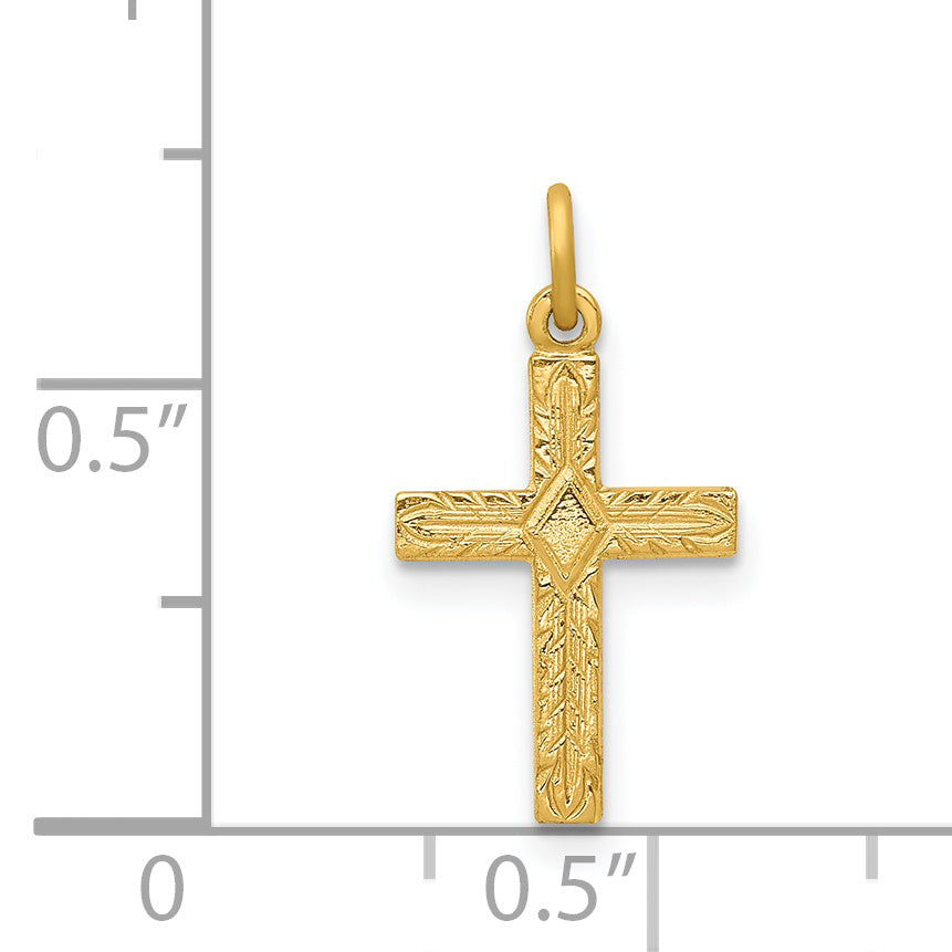 14K Small Cross Charm