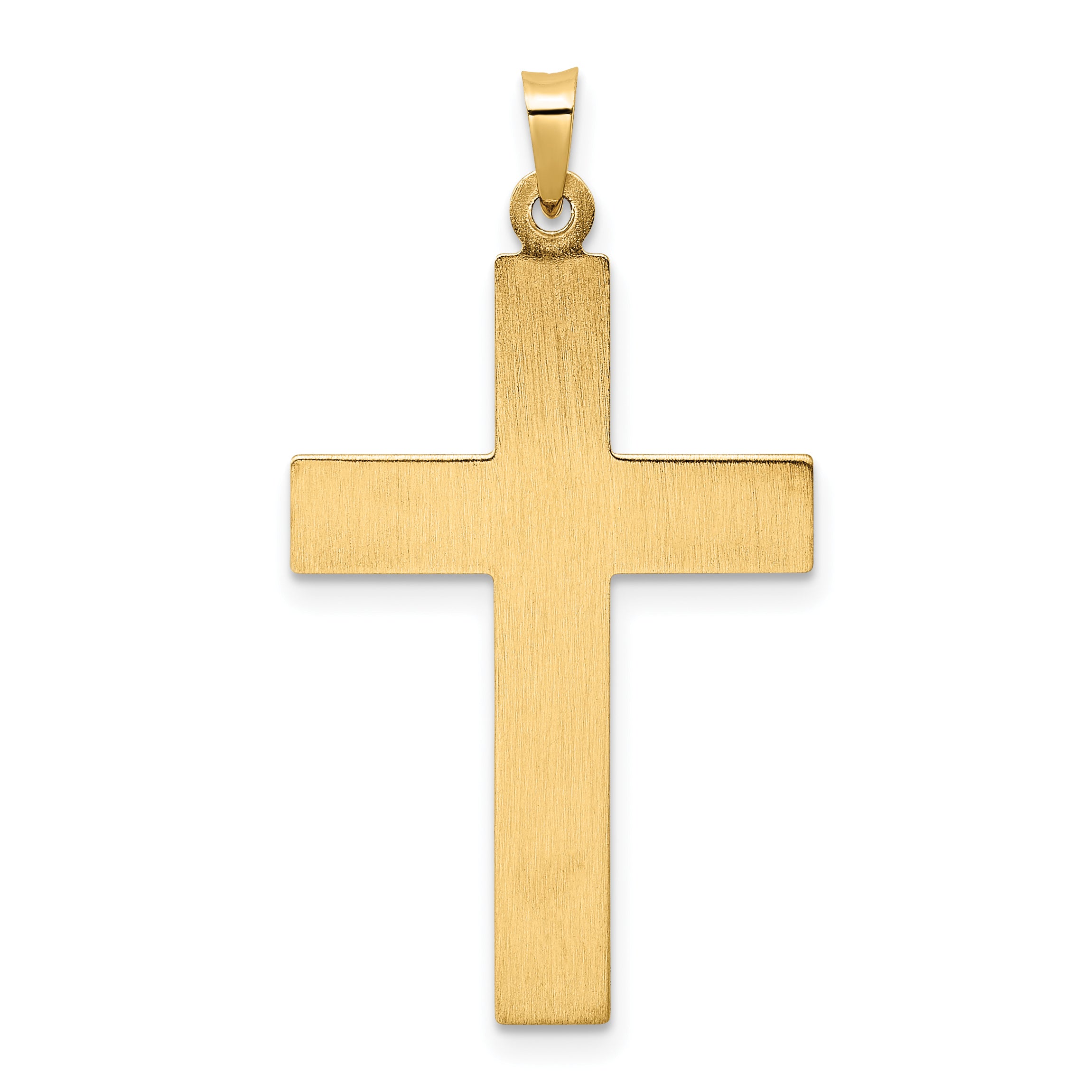 14k Two-tone Polished Hollow Rosary Cross Pendant