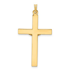 14k Two-tone Solid INRI Crucifix Pendant