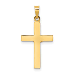 14k Two-tone Polished Solid INRI Crucifix Pendant