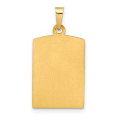 14K Rectangular Hollow St. Christopher Medal