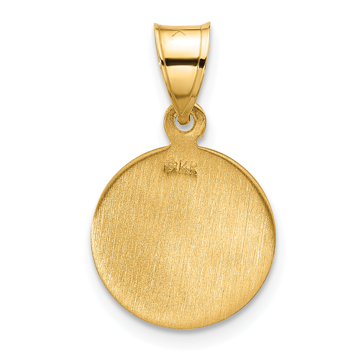 14k Polished and Satin Solid St Joseph Medal