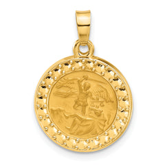 14K Hollow St. Michael Medal