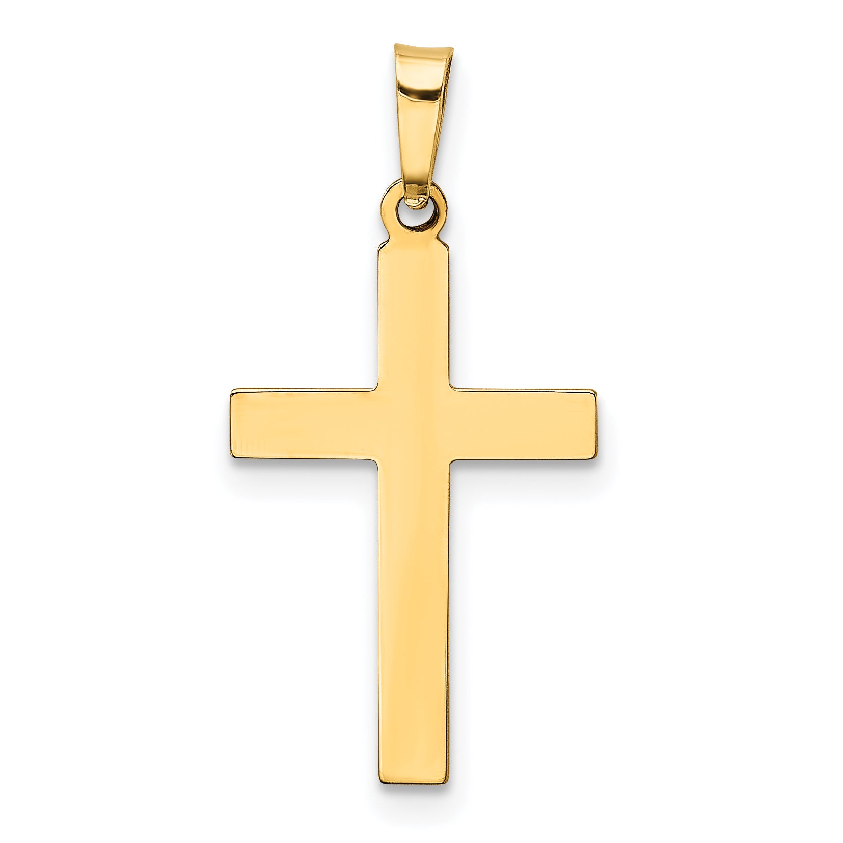 14K Hollow Cross Pendant