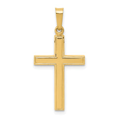 14k Hollow Cross Pendant