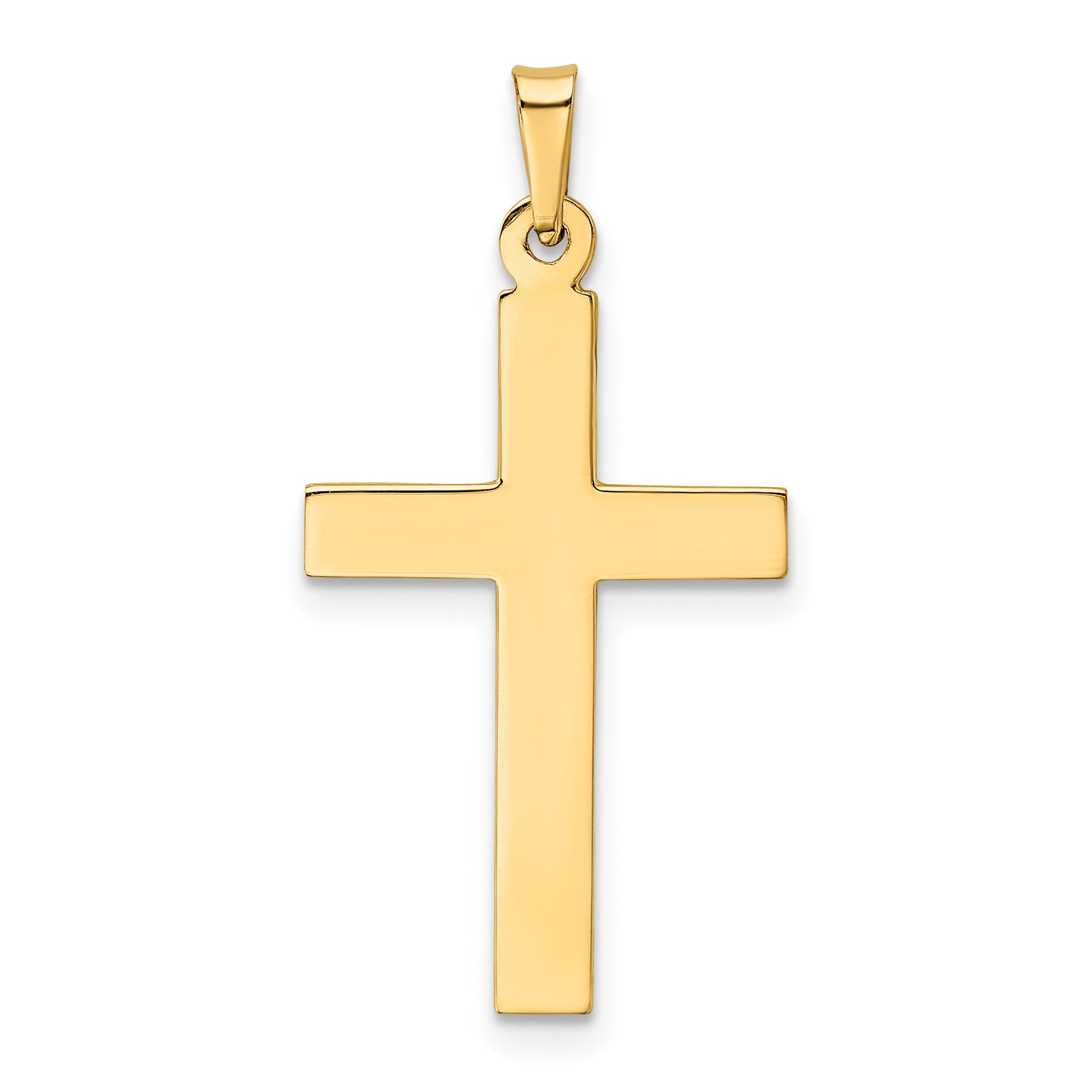 14K Hollow Cross Pendant