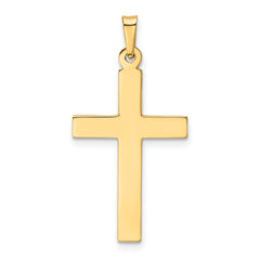 14K Hollow Cross Pendant